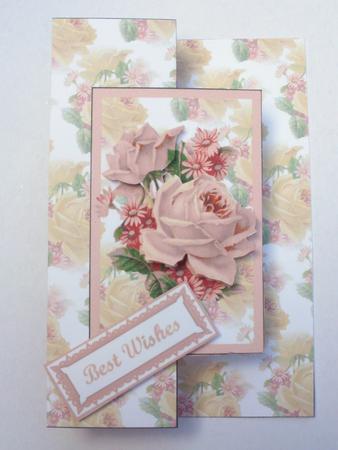 Floral Pinks Foldback Card by Dawn Jones