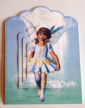 Pretty Little Meadow Fairy Greeting Card Front by Dawn Jones