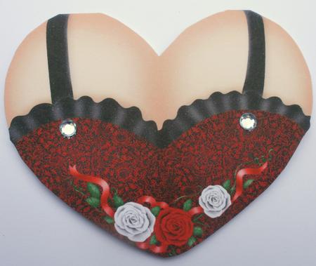 Corset Heart Shaped Card by Dawn Jones