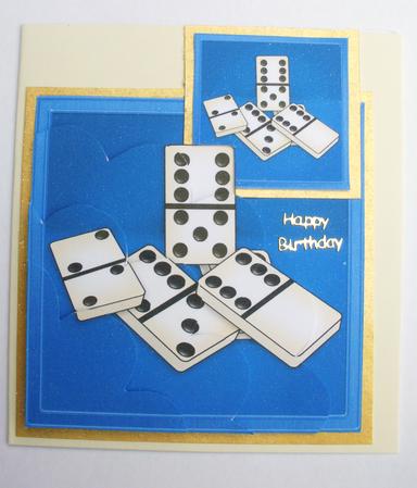 Dominoes Quick Card with Shell Edged Corner Side Stacker by Dawn Jones