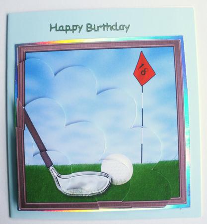 Golf Quick Card with Shell Edged Corner Side Stacker by Dawn Jones