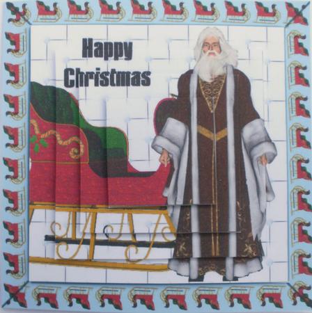 Father Christmas with Sleigh by Dawn Jones