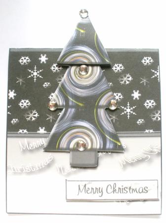 Contemporary Swirl Christmas Tree Design by Dawn Jones