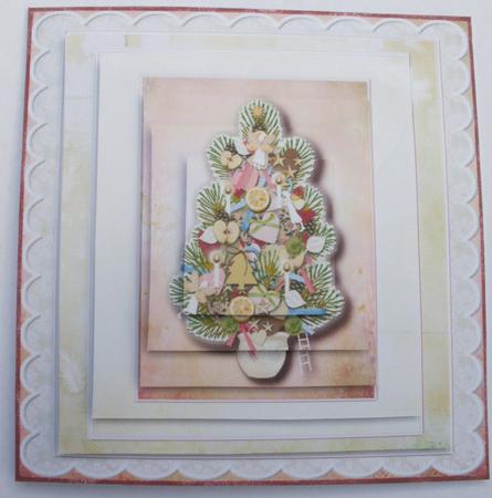 New Year Tree Card Front and Pyramid by Dawn Jones