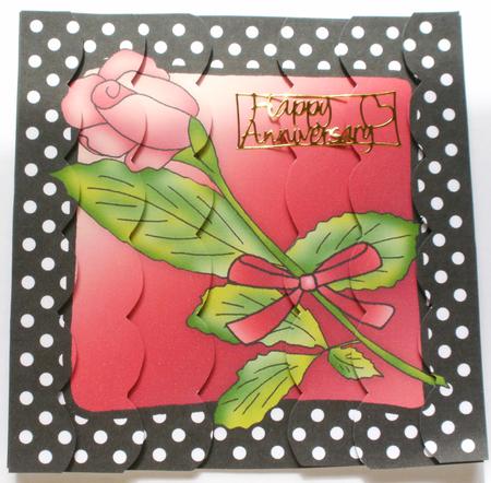 Single Rose Quick Card with Circle Pyramage by Dawn Jones
