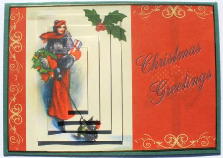 Walking the Dog at Christmas by Dawn Jones