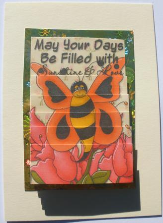 Butter Bee Floral Topper 3 by Dawn Jones