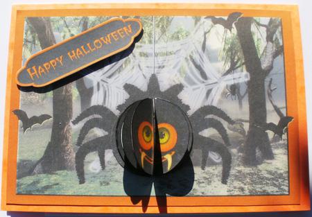 3D Spooky Spider Embellishment and Card Front by Dawn Jones