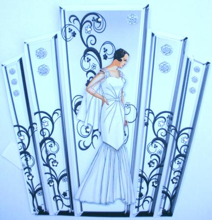 Art Deco Shaped Panel Topper with Glam Lady by Dawn Jones