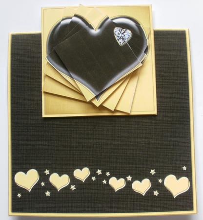 Enamel Heart No-hole Over the Edge N Spiral Pyramid by Dawn Jones
