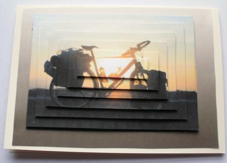 Mountain Bike on Sunset Scenery Pyramid by Dawn Jones