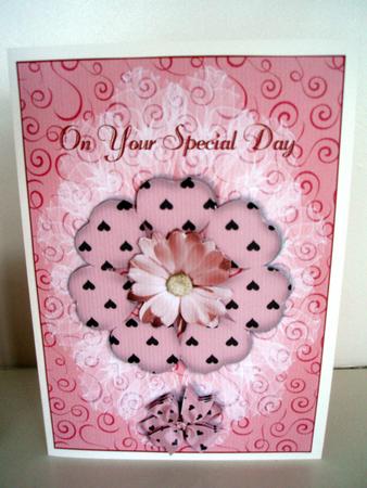 Pink Flower Special Day Insert by Dawn Mellor