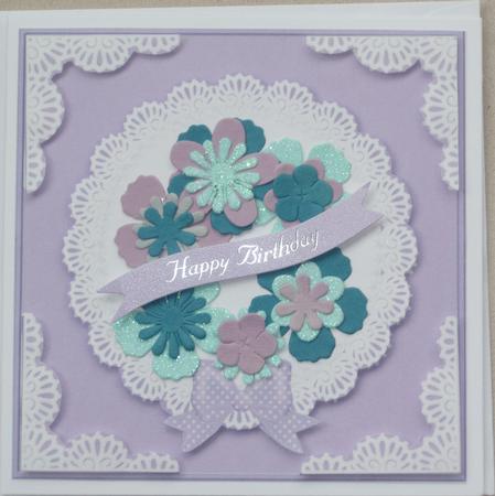8 x 8 Pearls and Lace Card Front by Dawn Mellor