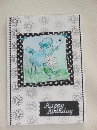 Cute Poodle Twisted Pyramage Sheet by Dawn Mellor
