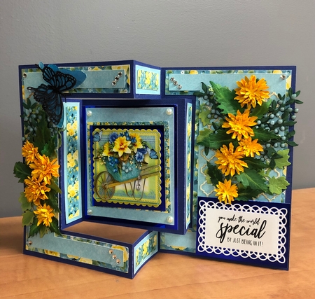 The Spring Floral Barrow Card Front Kit by Dawn Chawsky