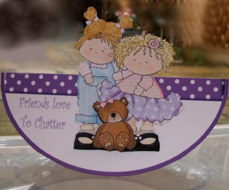 Friends Love to Chatter - Wobble Card by Dawn Hill