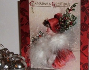 Victorian Lady in Red by Dawn Hill