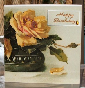 Celebration Rose + Card Front and Step by Step by Dawn Hill