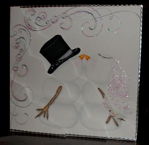 Mr & Mrs Snowman - Winter Wedding by Dawn Hill