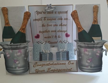 Engagement Decoupage Stepper Card Kit by Deb Coffey