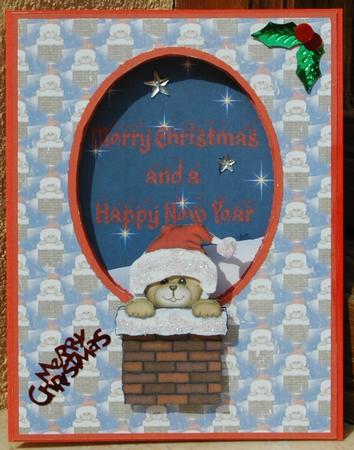 Santa Bear in a Chimney Aperture Card Featured Gallery Photo