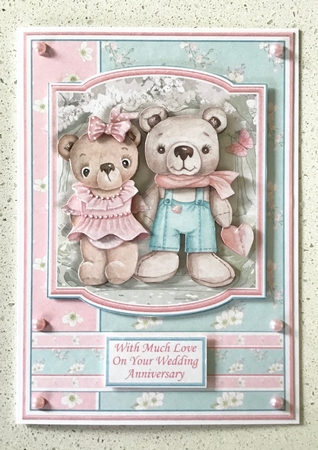 BEARY SPECIAL COUPLE A5 Decoupage Card Kit by Debbie Knechtel