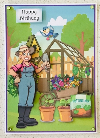 The lady loves her greenhouse A5 by Debbie Knechtel