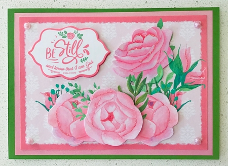 Pink Roses - Religious by Debbie Knechtel