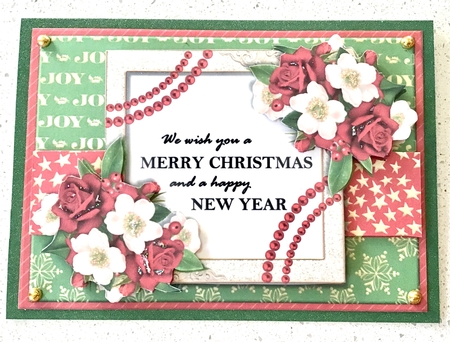 Merry  Christmas Flowers Mini Kit by Debbie Knechtel