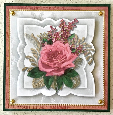 Kit 4 Vintage Roses Toppers & Insert by Debbie Knechtel