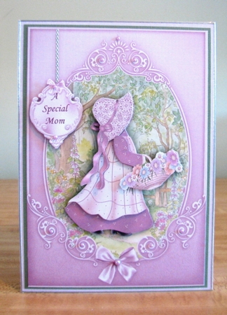 Girl with Basket of Flowers Topper & Decoupage by Debbie Knechtel