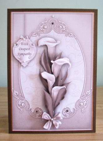 Sympathy Lilies in Sepia Topper & Decoupage by Debbie Knechtel