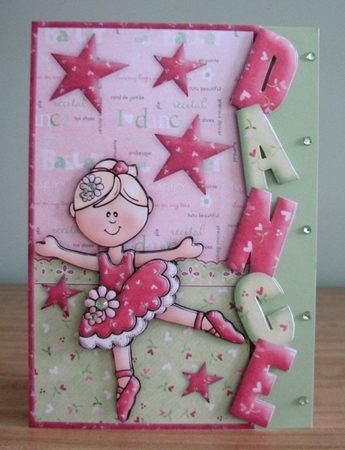 Over the Side Ballet Dance with Decoupage by Debbie Knechtel
