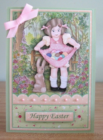 Easter Girl and Bunny Topper & Decoupage by Debbie Knechtel