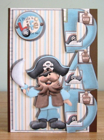 Dad It's a Pirates Life Over the Side Card by Debbie Knechtel