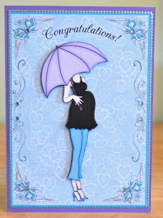 Pregnancy Congratulations - Decoupage Card by Debbie Knechtel