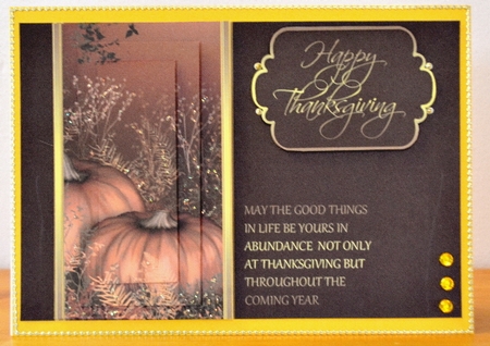 Stylish Pumpkin Thanksgiving Quick Card by Debbie Knechtel