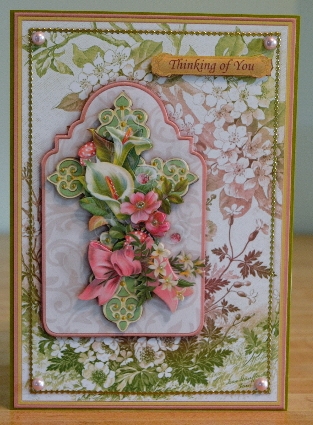 Easter or Sympathy Floral Cross Card Topper & Decoupage by Debbie Knechtel