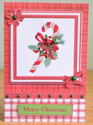 Christmas Candy Cane Topper & Decoupage by Debbie Knechtel