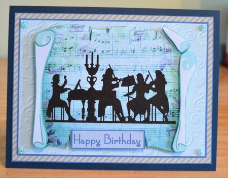 Classical Music Decoupage (blue) by Debbie Knechtel