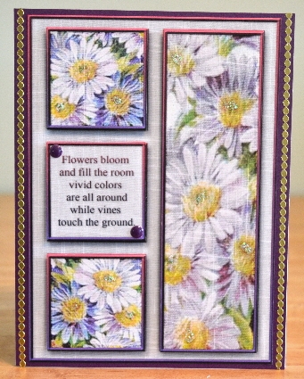 Cardtopper Purple Aster 314 by Debbie Knechtel