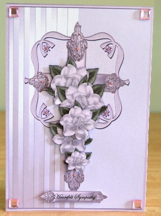 Sympathy Cross & Gardenias by Debbie Knechtel