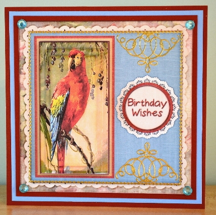 Cardtopper Parrot 574 by Debbie Knechtel