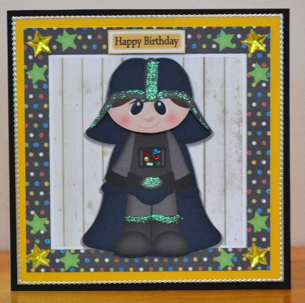 Darth Vader Boy 8x8 by Debbie Knechtel