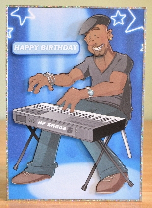 Keyboard Player Dude by Debbie Knechtel