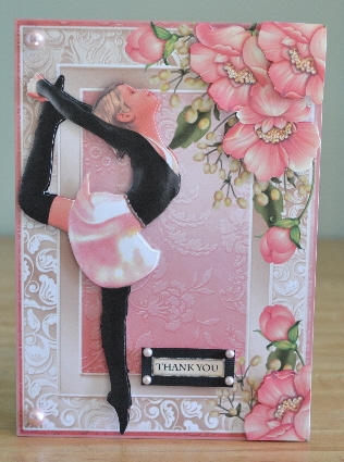 A5 the Little Dancer Card Front Kit by Debbie Knechtel