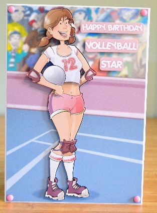 Volley Ball Dudess by Debbie Knechtel