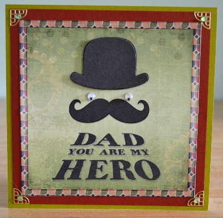 Dad Your are my hero green topper 908 by Debbie Knechtel