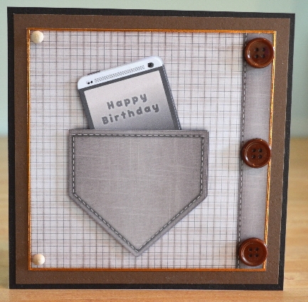 Smartphone Male Card topper 914 by Debbie Knechtel