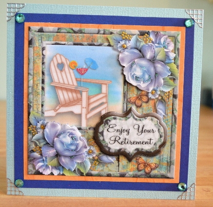 Enjoy Your Retirement Square Card Topper by Debbie Knechtel
